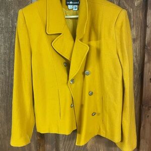 Sag Harbor Women's Yellow Double-Breasted Blazer